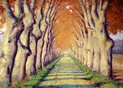 All&eacute;e d'arbres aux couleurs d'automne
